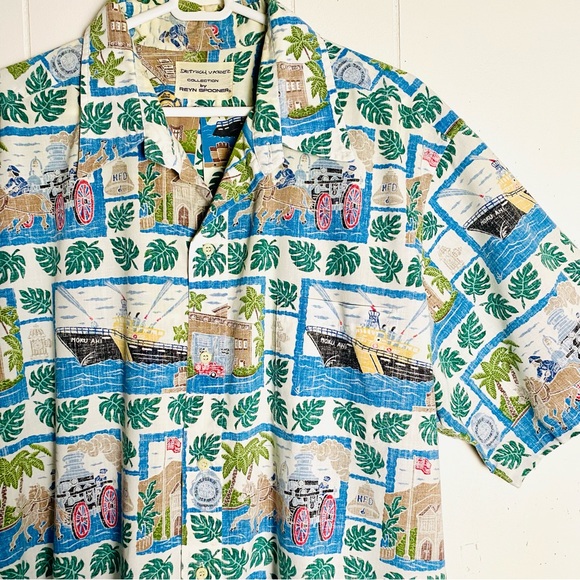 Vintage Reyn Spooner Dietrich Varez Aloha Hawaiian Shirt Honolulu Fire Dept XXL - Picture 3 of 7